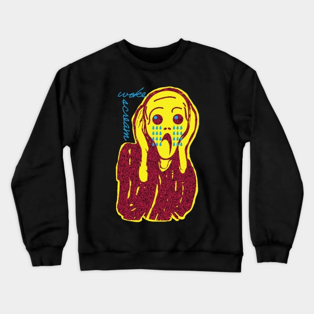 The Woke Scream Crewneck Sweatshirt by pelagio